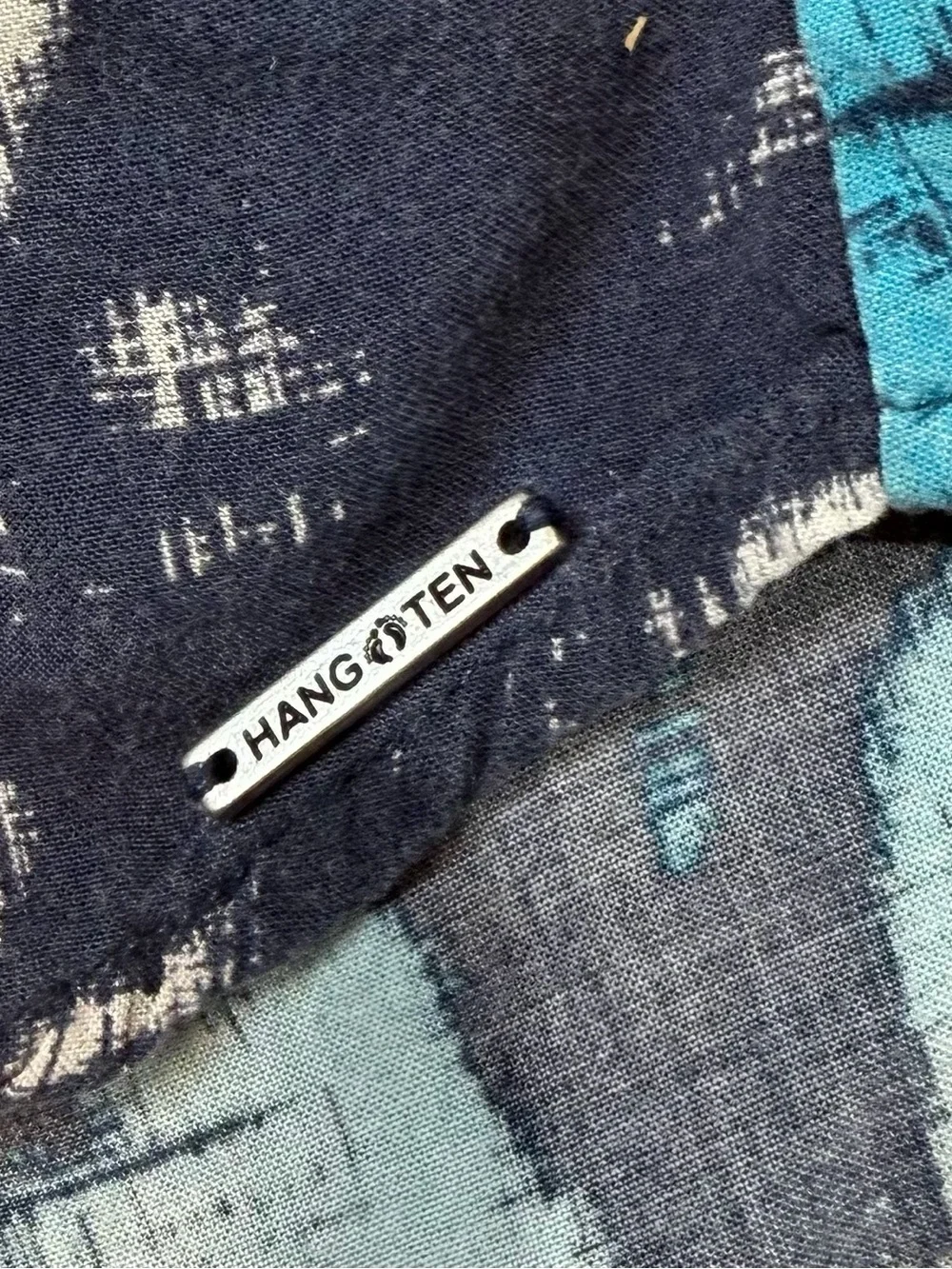 Hang Ten Blue Teal and White Tie-Dye Tank Top - Picture 5 of 5